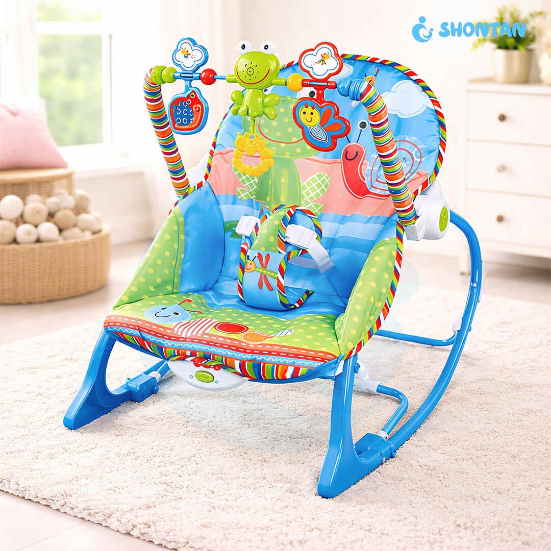 Ti Baby Rocker with Music & Vibration – Soft Comfort, Auto Soothing & Safety Support