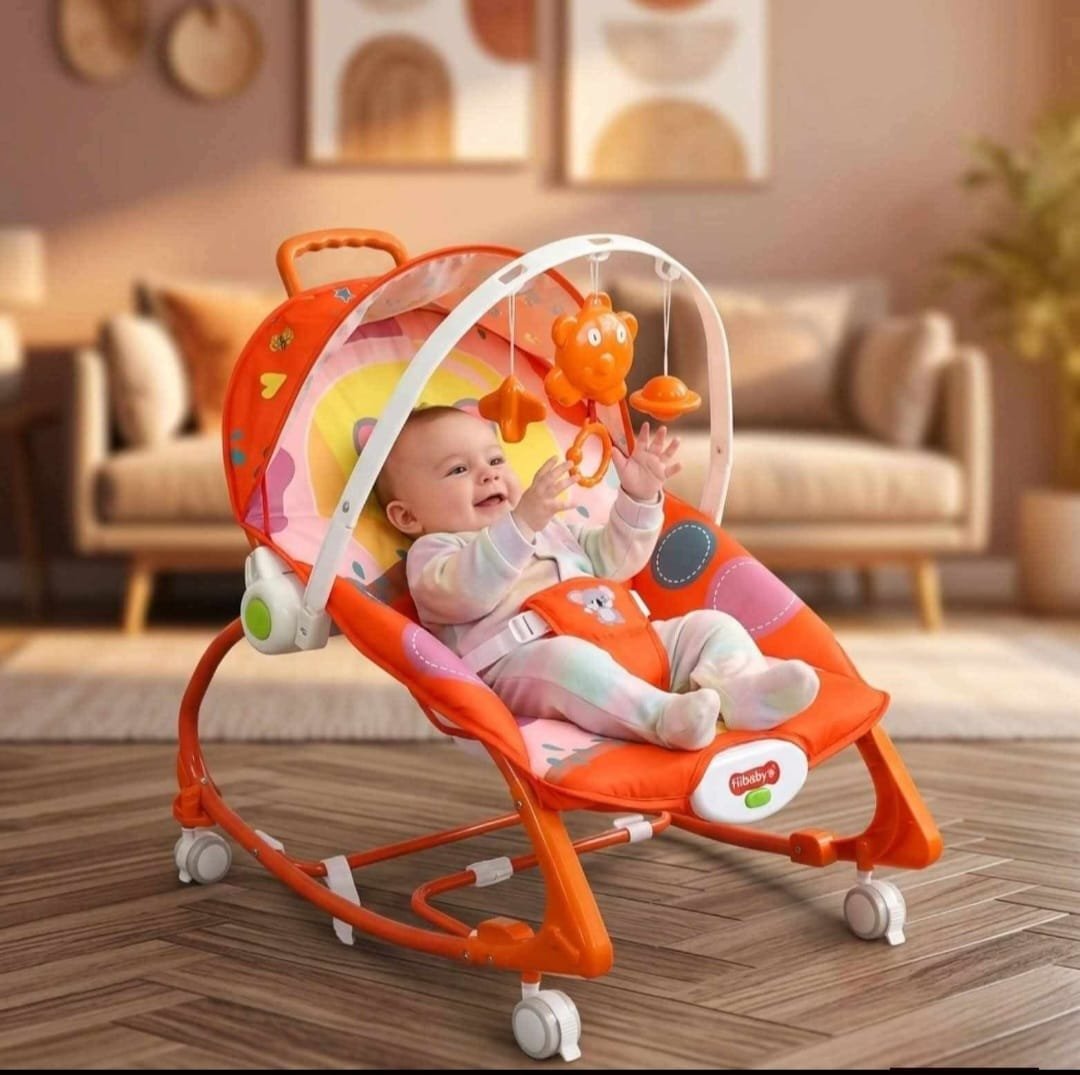 4-in-1 Baby Rocker for Better Sleep, Safe Play & Everyday Comfort