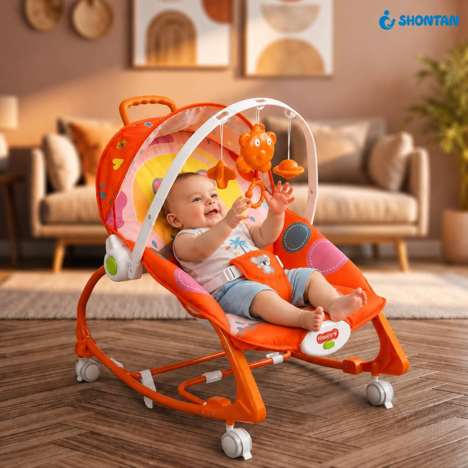 4-in-1 Baby Rocker for Better Sleep, Safe Play & Everyday Comfort